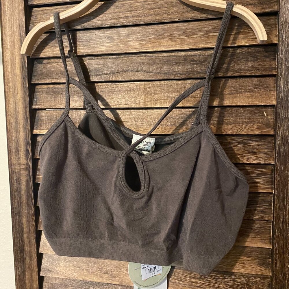 Bamboo Seamless Bandeau OS - Khaki Green